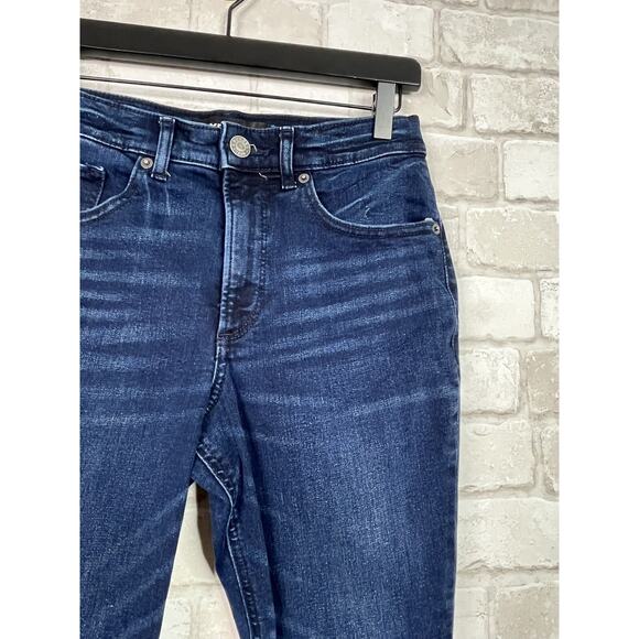 Express Perfect Curve High Rise Legging Dark Wash Blue Jeans - Picture 5 of 13